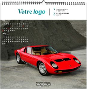 Calendrier entreprise design car 2026 2
