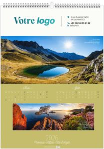 Calendrier entreprise paysages 2026 2