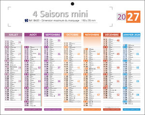 Minis calendriers publicitaires, Mini Les 4 Saisons 1
