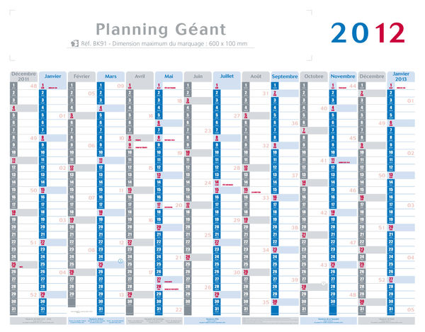 Ancienne collection : Maxi Planning Effaçable