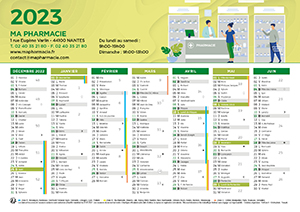 calendrier publicitaire kelcom pharmacie