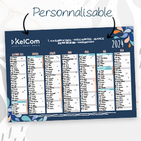 calendrier 100% personnalisable kelcom