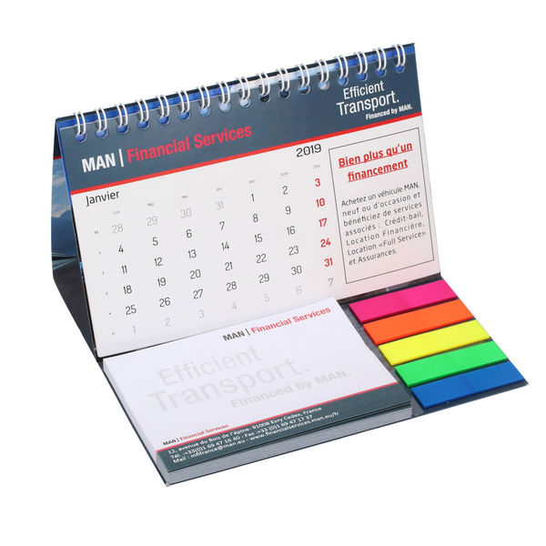 calendrier chevalet bloc notes