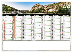 calendrier bancaire personnalisé territoires France