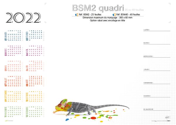 calendrier sous mains publicitaire